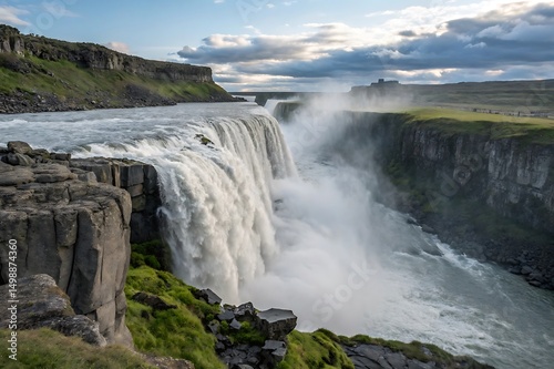 Majestic Dettifoss Waterfall in Iceland Dramatic Landscape Photography