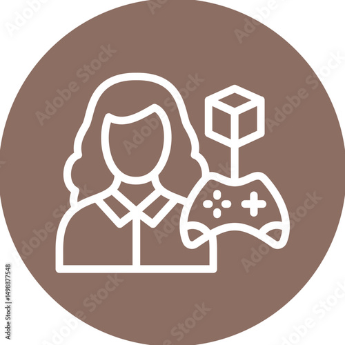 3D Artist Female Icon