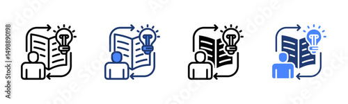 Learning icon sheet multiple style collection