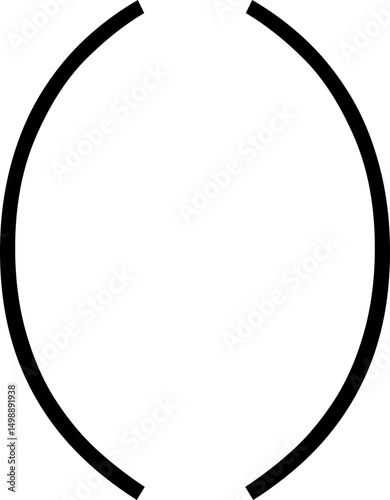 Text brackets icon. Black quotation marks. Curly braces, double symmetric and angle. Vintage typographic symbol calligraphic quote frame. Doodle, element lettering. Vector for punctuation math.
