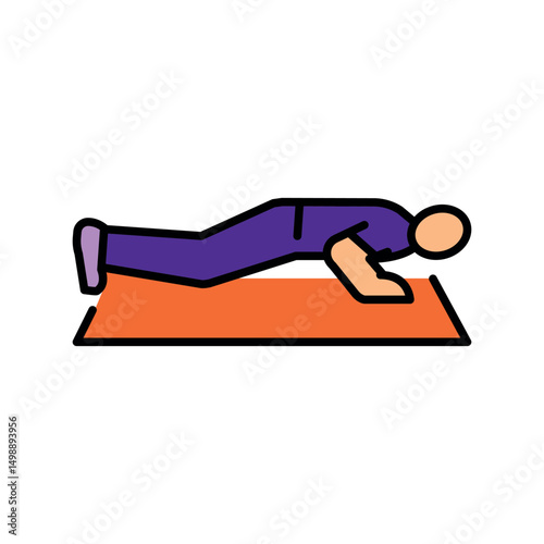 push ups color line icon for digital and print projects.