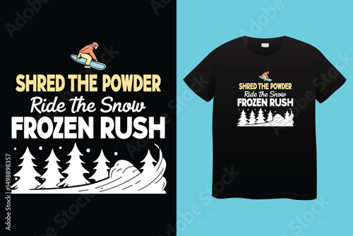 Fast Snowboarder Illustration – Alpine Winter Sports Vector, Extreme Snowboarding in Mountains – Vibrant Winter Sports Vector, Stylish Snowboarder in Motion – Adventure and Action Sports Art.