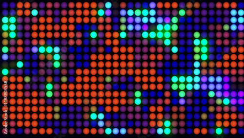 Wallpaper Mural Modern abstract dots assorted in a rainbow colors, Disco pattern Torontodigital.ca