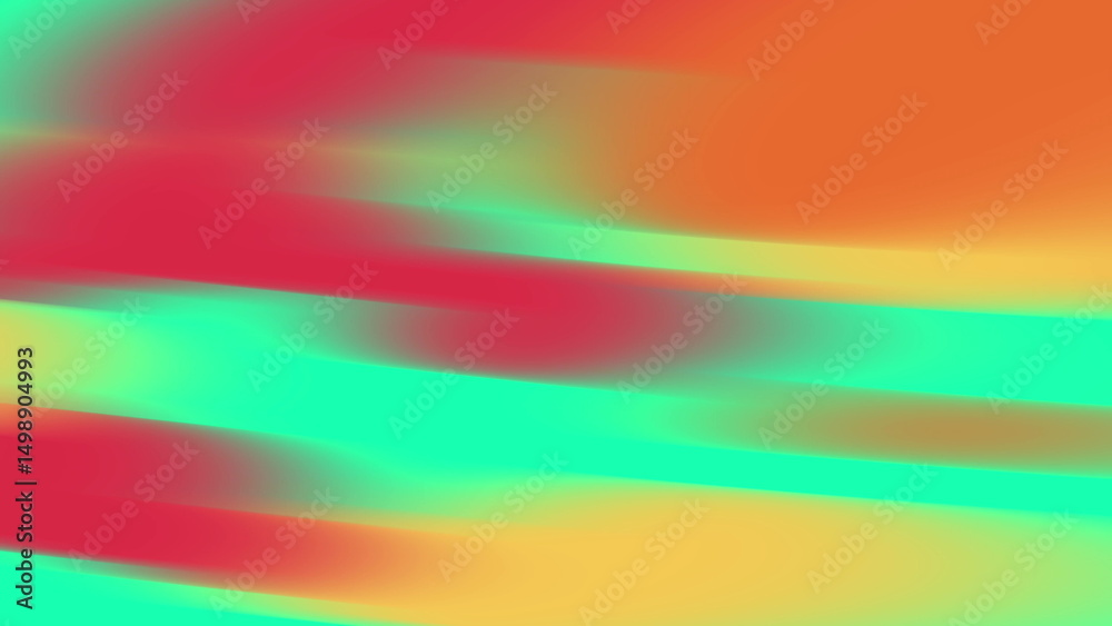 Obraz premium A blurred background features a gradient of orange, red, green, and yellow, useful for websites and graphic designs.