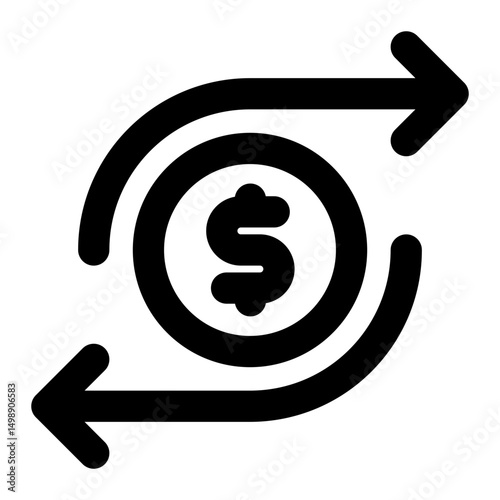cash flow  icon for illustration