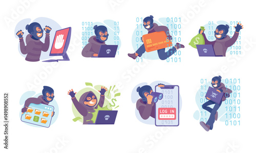 Illustrations for Raising Awareness Around Digital Theft and Cybersecurity Issues