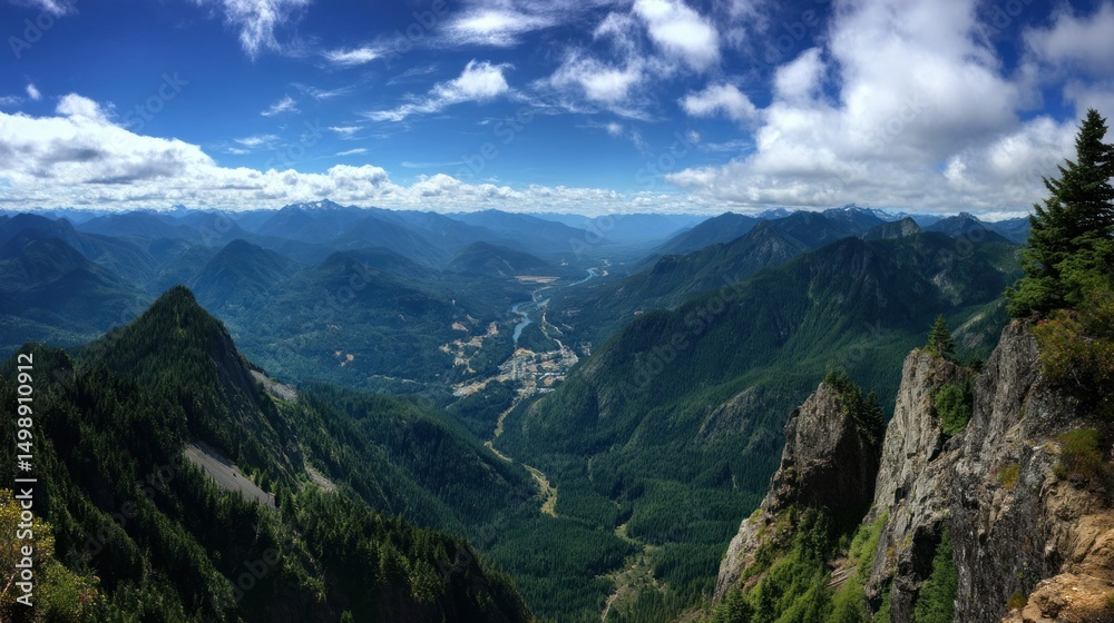 Mountain valley panorama Mountain valley panorama