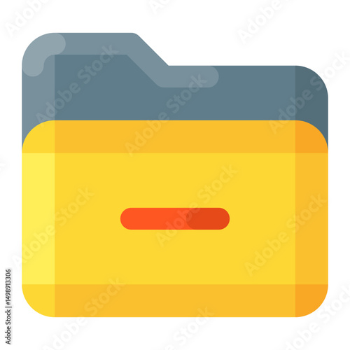 folder minus colored icon