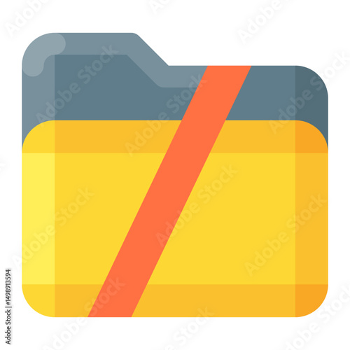 folder broken colored icon