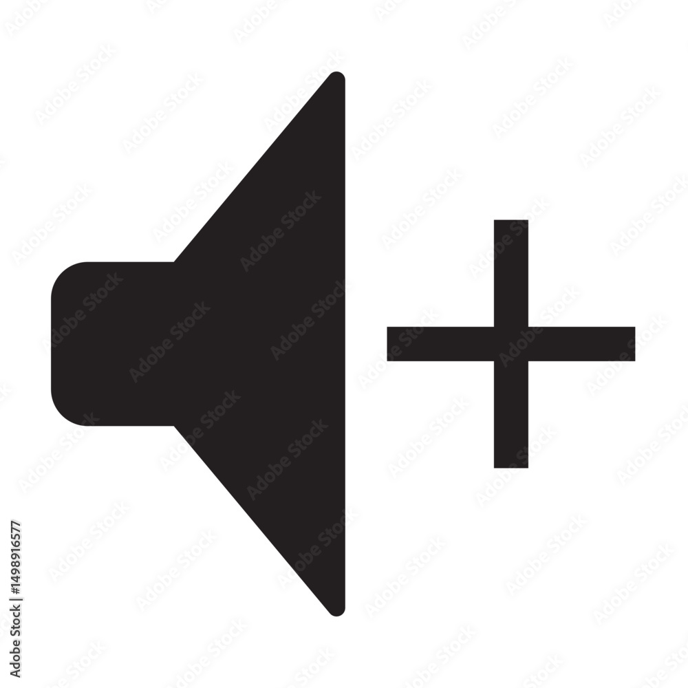 Obraz premium sound up black icon