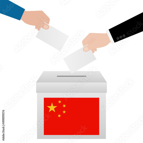 Election in China. Election Concept. Vector Illustration.