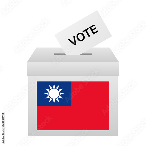 Election in Taiwan. Election Concept. Vector Illustration.