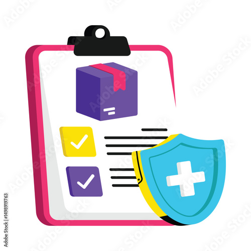 Shipping Insurance Vector style icon. Eps 10 file