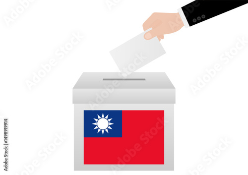Election in Taiwan. Election Concept. Vector Illustration.