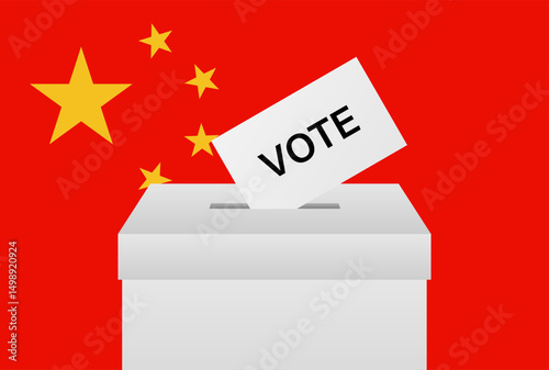 Election in China. Election Concept. Vector Illustration.