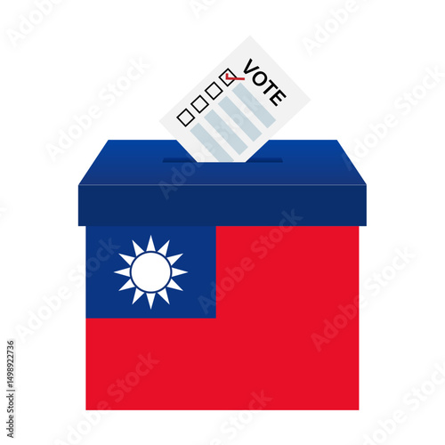 Election in Taiwan. Election Concept. Vector Illustration.