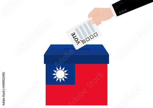 Election in Taiwan. Election Concept. Vector Illustration.