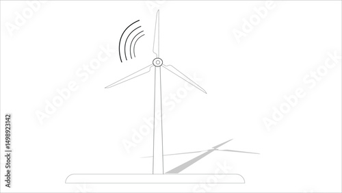 White energy windmill