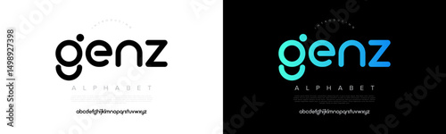 Futuristic and minimal rounded font inspired by Gen Z style, suitable for tech, logos, and digital content