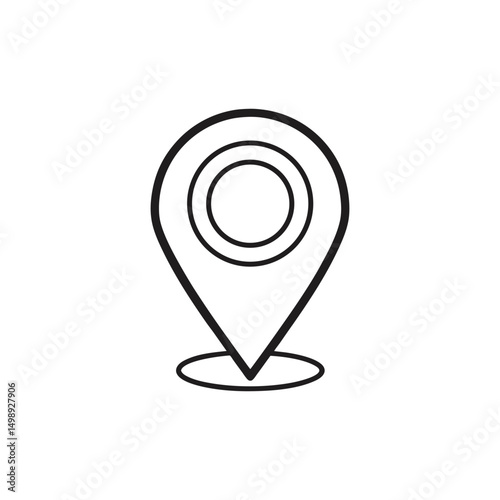 Free Download map pointer icon on white background - GFXLoad