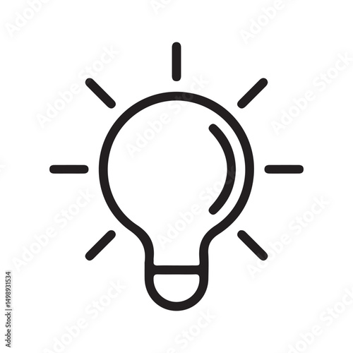 idea sign icon. Light bulb icon. light lamp. Vector illustration eps 10
