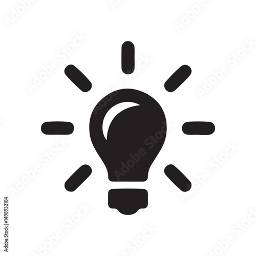 idea sign icon. Light bulb icon. light lamp. Vector illustration eps 10