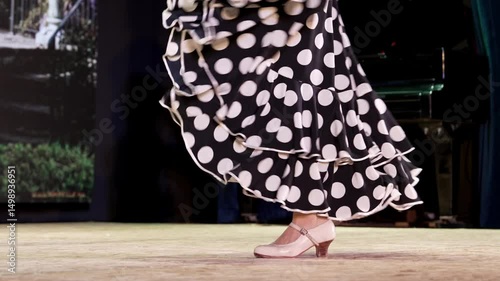 Flamenco dancer in traditional dress. Seville, Spain