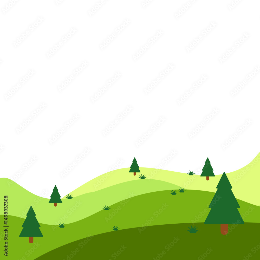 Obraz premium Hill Forest Land