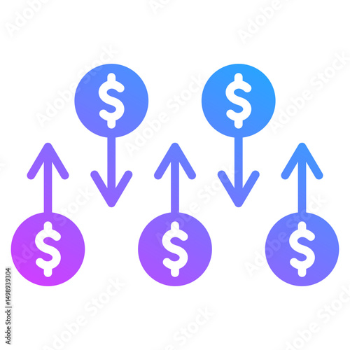 Dollar Cost Average Icon