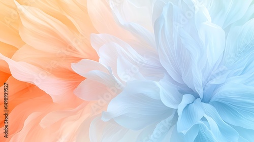 Soft pastel floral abstract design with gradient colors