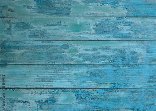 古くて青い天然の板壁の背景素材