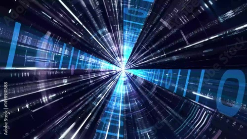 Digital data tunnels that quickly pass through binary code