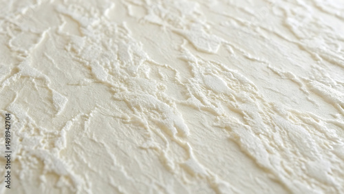 Canvas Print Close up texture of creamy off white substance with swirled pattern