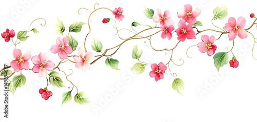 Wallpaper Mural the abstract floral and leafy nature of the image, while also hinting at the playful and decorative tags like paw, dog, coffee Torontodigital.ca