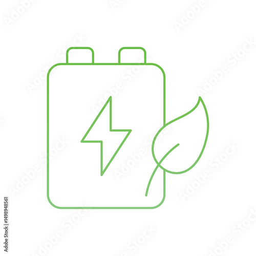 bio battery Vector icon