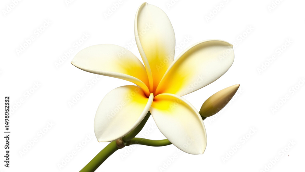 Fototapeta premium plumeria flowers cluster isolated on transparent background 