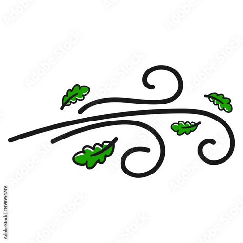 Wind With Leaf