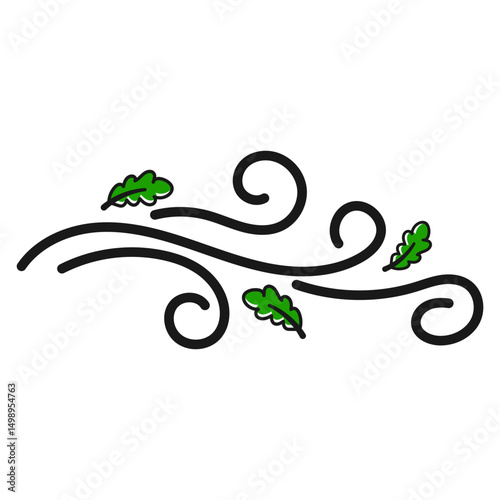 Wind With Leaf