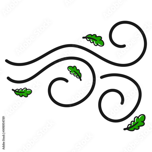 Wind With Leaf