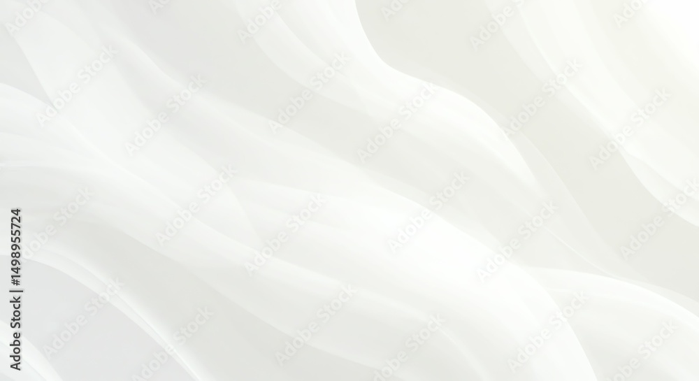 Fototapeta premium White Fabric Waves Texture