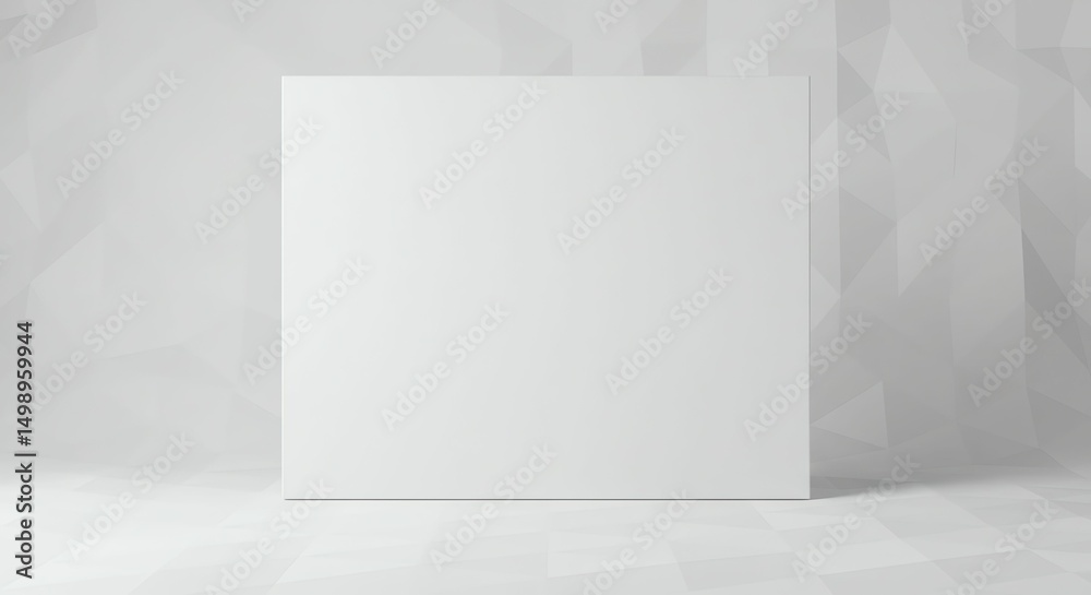 Fototapeta premium Blank White Board in Minimalist Setting