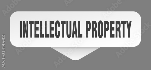 intellectual property sticker. intellectual property sign isolated on gray background