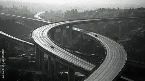 Elevated Highway Interchange: A Monochromatic Perspective of Urban Infrastructure