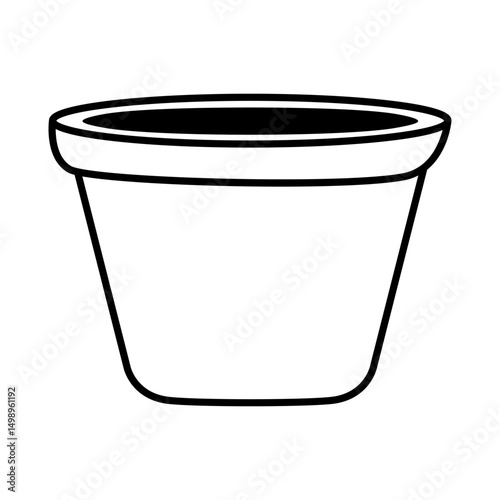 Flower pot icon vector. Pot illustration sign. Flowerpot symbol or logo.