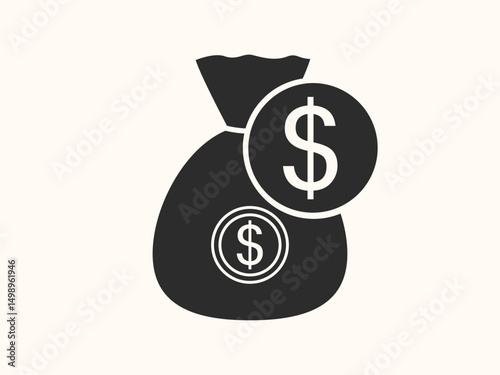Flat style budget icon in simple vector design