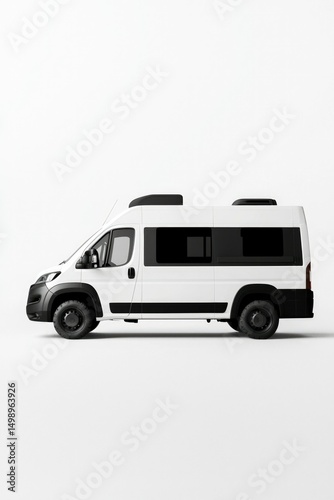 White van, side view