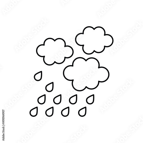 Rain Cloud Vector icon