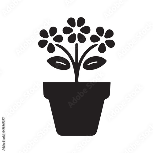 tree in pot vector