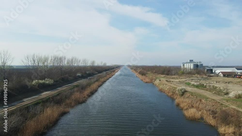 Wallpaper Mural Scenic view of the calm river in Serbia showcasing nature's beauty and serenity along the banks Torontodigital.ca