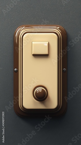 Single-button bakelite light switch high resolution picture
